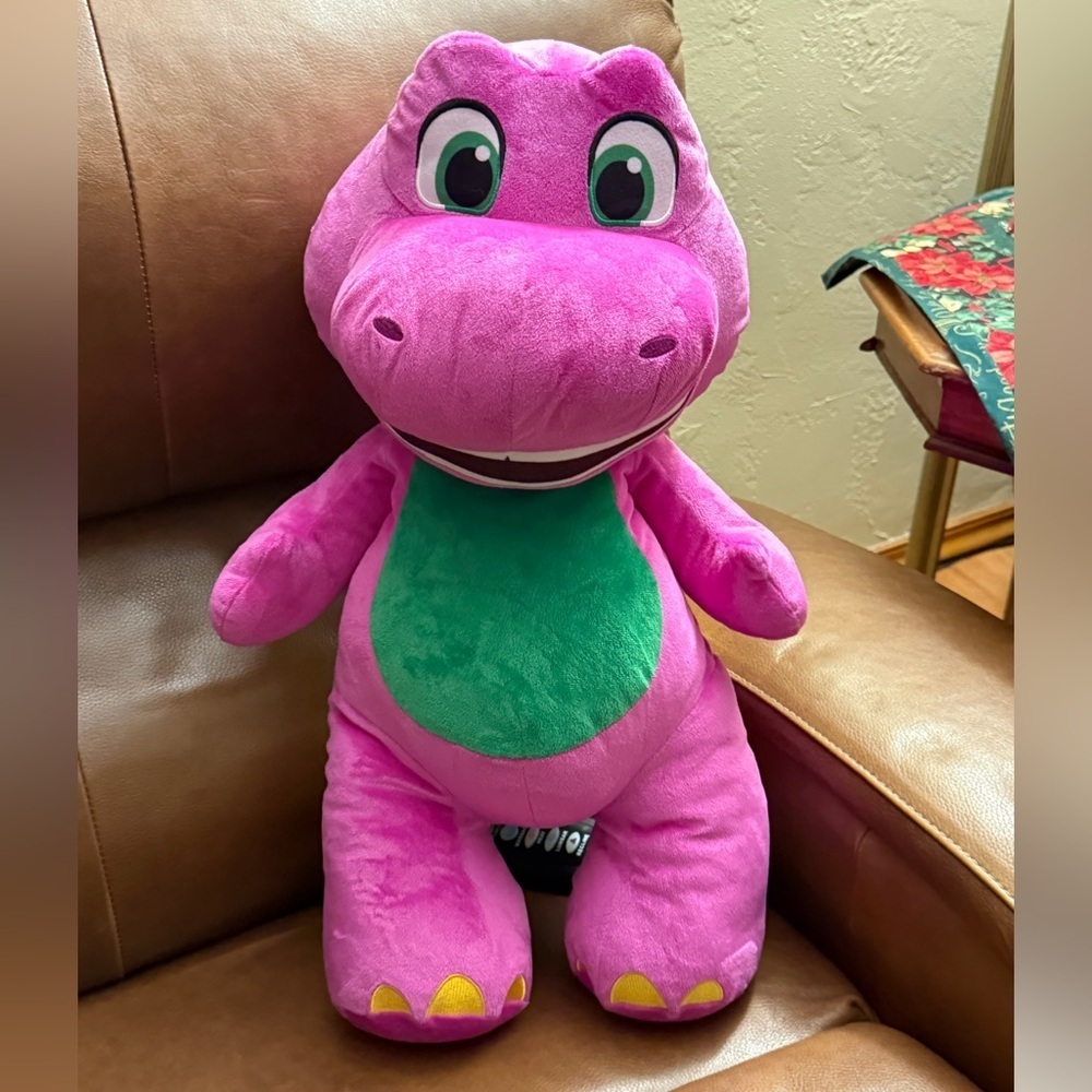 2024 Jumbo Barney The Dinosaur Stuffed Purple and Green Dinosaur Plush Toy